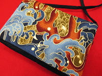 義若オリジナルのポシェット 荒波に龍B